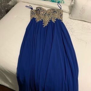 blue prom dress